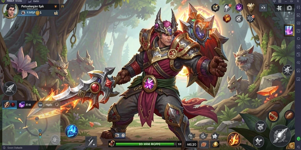 Tangkapan layar dari gameplay menarik dalam MMORPG 3446.