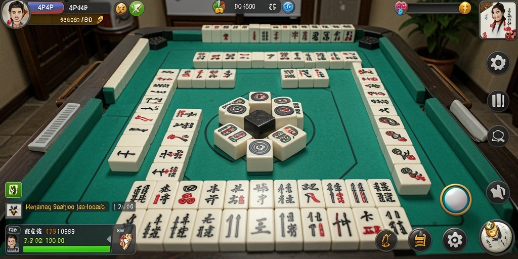 Tampilan gameplay Mahjong yang seru dan menantang di 4P4P.