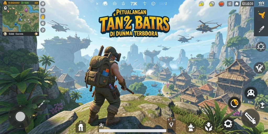 Gameplay seru di dunia terbuka 73K yang menantang.