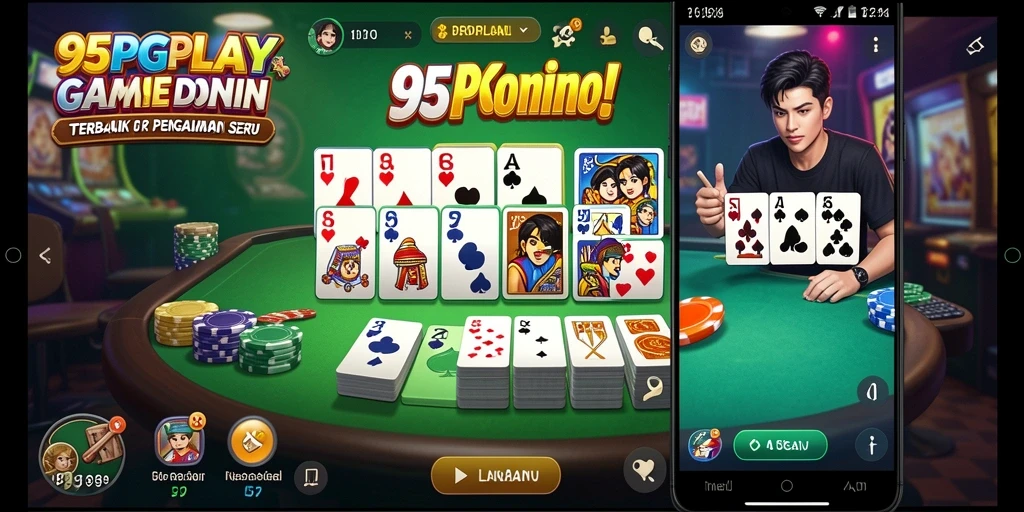 Tampilan menarik dari gameplay Domino di 95PGPLAY.