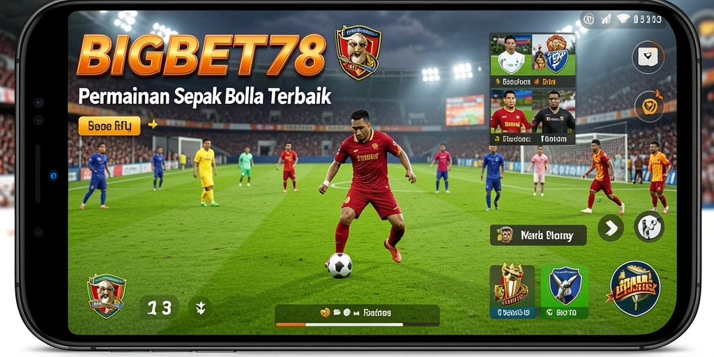 Tampilan gameplay seru dari BIGBET78 saat bertanding di lapangan.