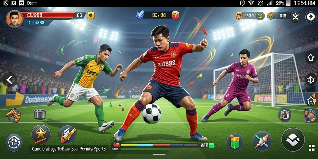 Tampilan screenshot CU888 yang menunjukkan aksi permainan olahraga yang seru.