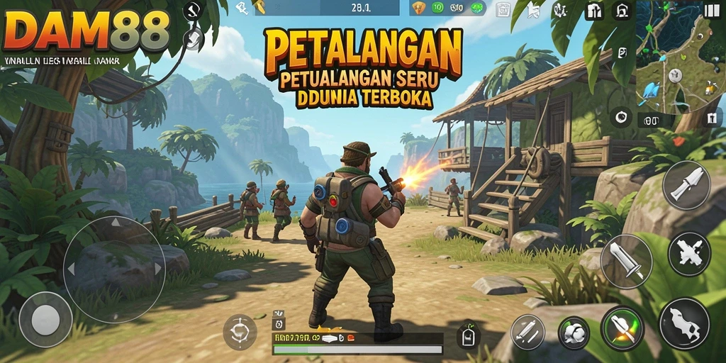 Tampilan gameplay <strong>DAM88</strong> yang menggugah selera dalam dunia terbuka.