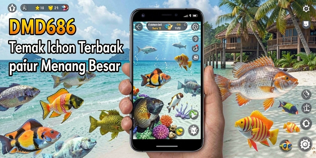 Tampilan gameplay Tembak Ikan yang menarik dan penuh warna di DMD686.
