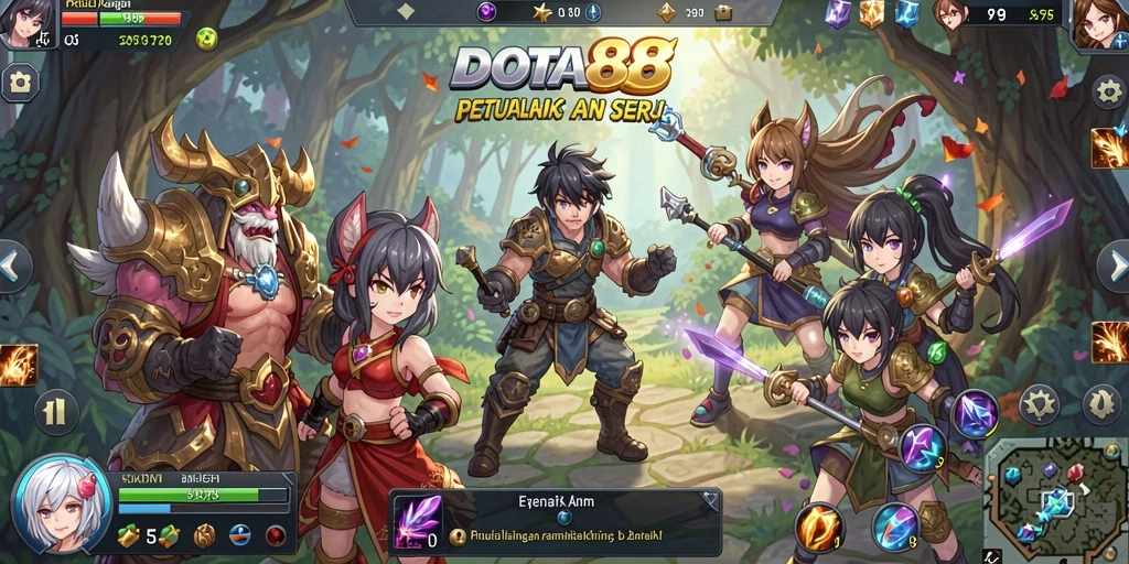 Gameplay DOTA88 yang penuh warna dan seru.