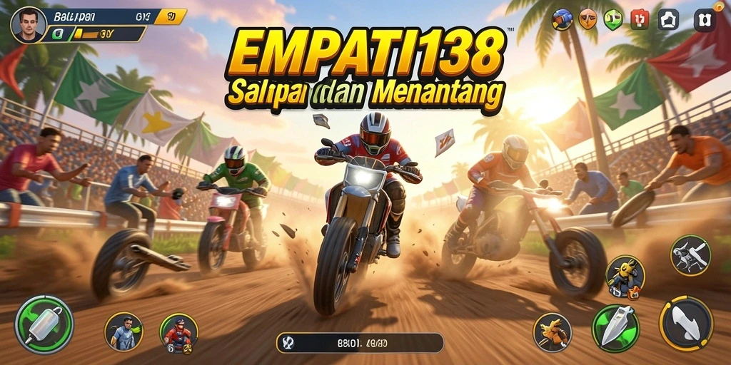Gameplay balapan seru dengan mobil kustomisasi di EMPATI138.
