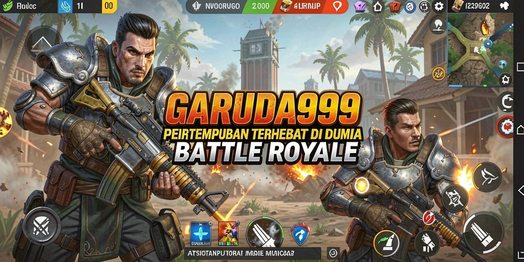 Tangkapan layar GARUDA999 menunjukkan pertempuran seru di arena Battle Royale.