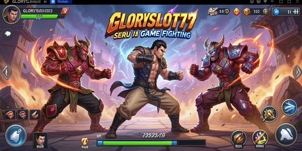 Screenshot utama menampilkan pertarungan seru di GLORYSLOT777.