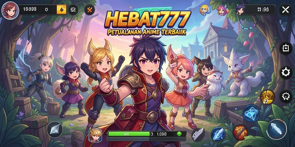 Tampilan menawan gameplay HEBAT777 yang penuh aksi anime.