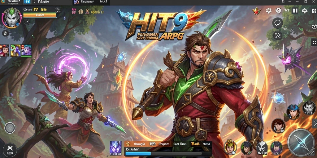 Tangkapan layar gameplay HIT9 yang menunjukkan aksi seru pertarungan ARPG.