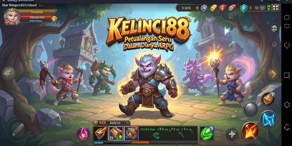Tangkapan layar gameplay KELINCI88 yang menampilkan aksi dalam pertempuran ARPG.