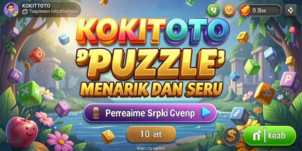 Screenshot gameplay KOKITOTO menampilkan berbagai teka-teki seru.