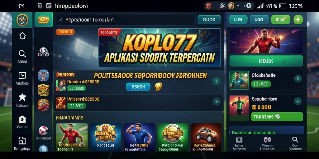 Tampilan antarmuka KOPLO77 saat taruhan olahraga berlangsung.