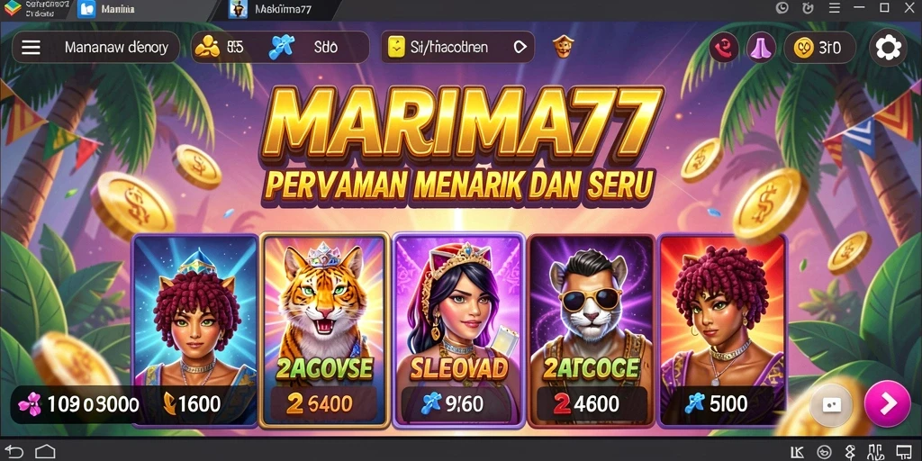 Screenshot gameplay MARIMA77 dengan aksi slot yang mendebarkan.