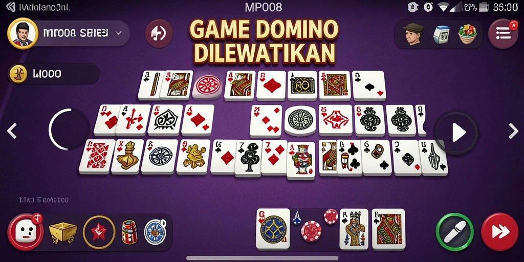 Tampilan gameplay seru dalam game Domino MPO08.