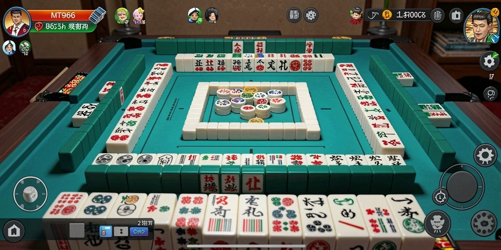 Screenshot utama MT966 menampilkan gameplay Mahjong yang seru dan menarik.