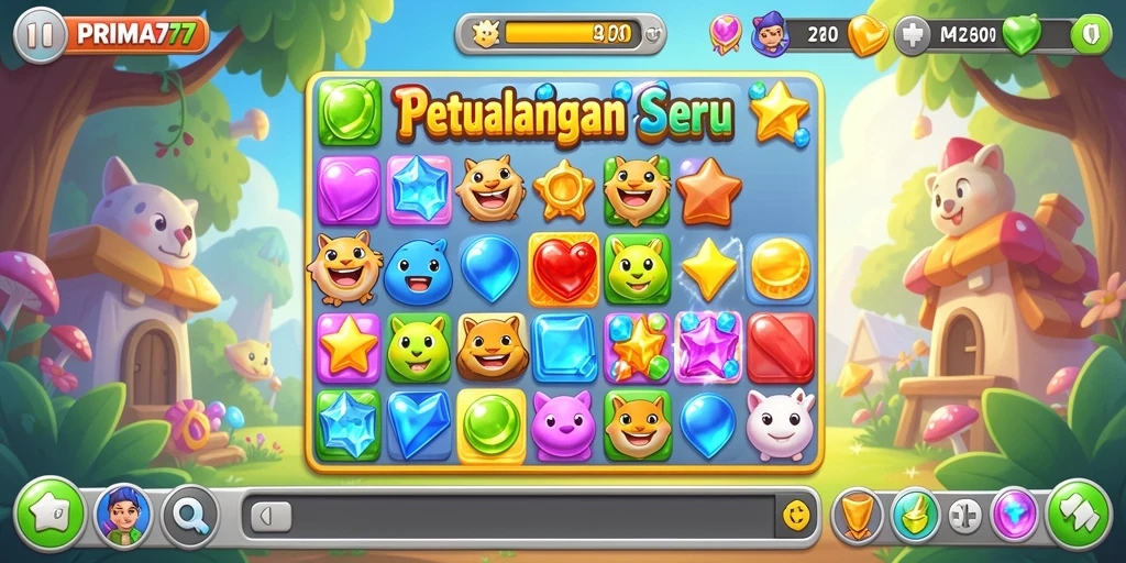 Screenshot gameplay <strong>PRIMA77</strong> menampilkan momen seru dalam menyelesaikan level.