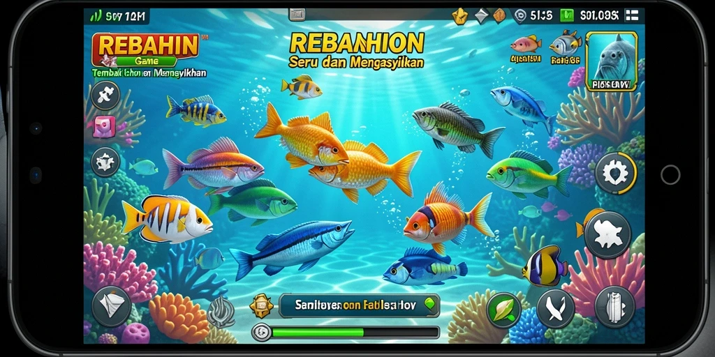 Tampilan gameplay REBAHIN yang penuh warna dan seru.