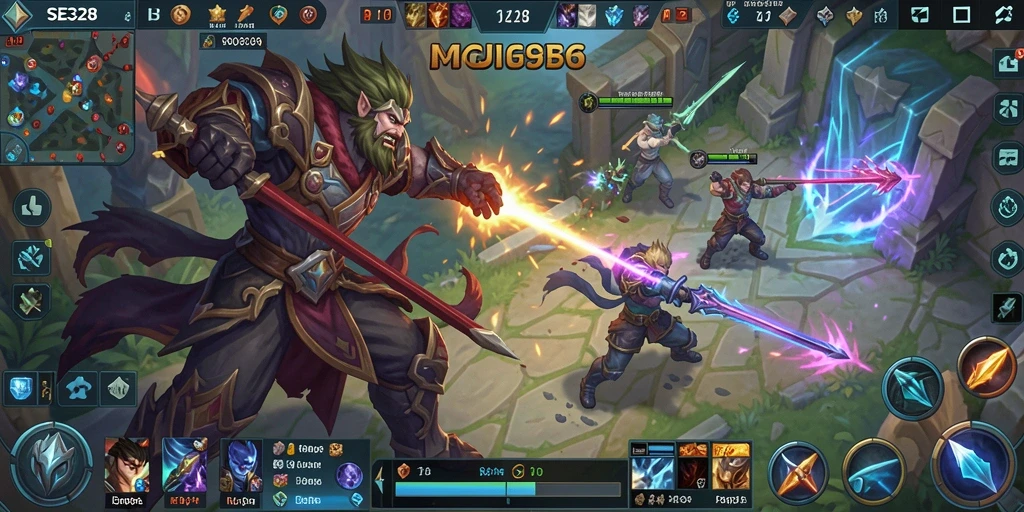 Tampilan gameplay menarik dari SE328 dalam arena MOBA.