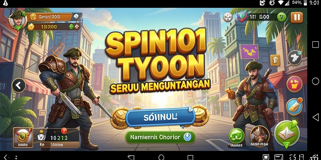 Tampilan menarik dari gameplay SPIN101 yang mendebarkan.