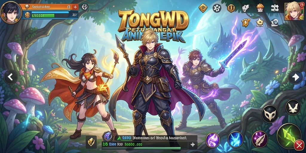 Tampilan gameplay TONGWD yang menarik dan dinamis.
