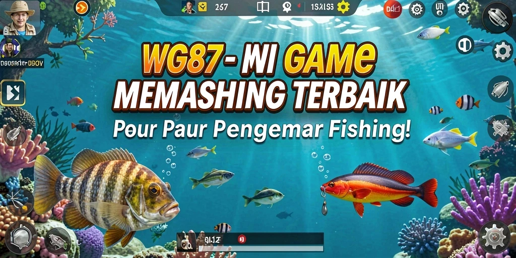 Tampilan gameplay WG87 yang menampilkan aksi memancing seru dan lokasi menakjubkan.