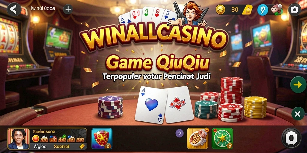 Tangkapan layar menunjukkan intensitas permainan QiuQiu di WINALLCASINO.