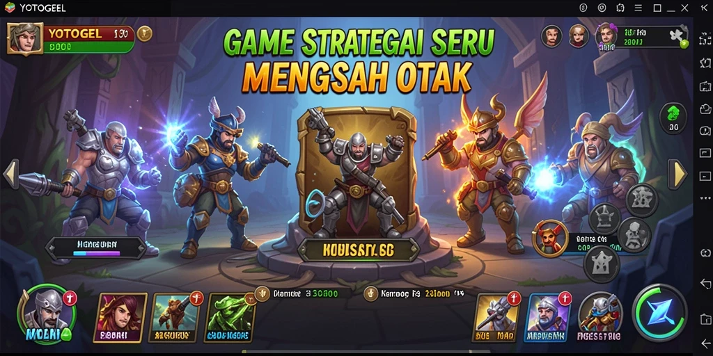 Tampilan strategi seru dalam gameplay YOTOGEL.