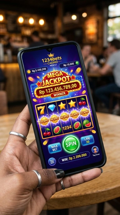 Tampilan utama aplikasi 1234bets yang menarik.